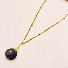 Load image into Gallery viewer, Cut Black Stone Neckl - Redeemed With Purpose