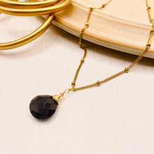 Load image into Gallery viewer, Cut Black Stone Neckl - Redeemed With Purpose