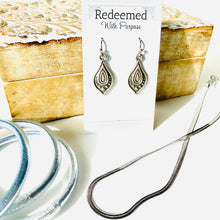Load image into Gallery viewer, Stainless Steel Herringbone Waterproof Necklace - Redeemed With Purpose