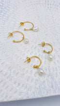 Load image into Gallery viewer, Pearl Drop Hoop - Redeemed With Purpose