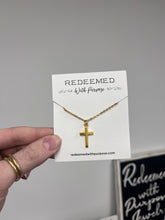 Load image into Gallery viewer, Gold Cross Necklace - Redeemed With Purpose