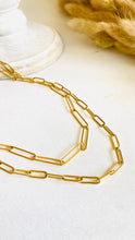 Load image into Gallery viewer, Paperclip Gold-Plated Necklace - Redeemed With Purpose
