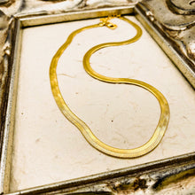 Load image into Gallery viewer, Waterproof Gold Plated Herringbone Necklace - Redeemed With Purpose