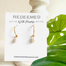 Load image into Gallery viewer, Pearl Drop Hoop - Redeemed With Purpose
