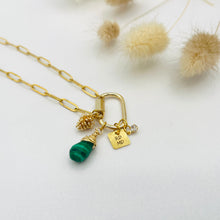 Load image into Gallery viewer, Green Charm Carabiner Necklace - Redeemed With Purpose
