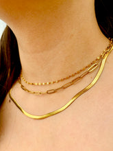 Load image into Gallery viewer, Waterproof Gold Plated Herringbone Necklace - Redeemed With Purpose
