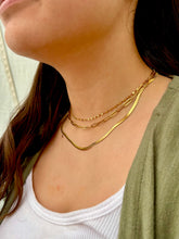 Load image into Gallery viewer, Waterproof Gold Plated Herringbone Necklace - Redeemed With Purpose
