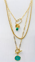 Load image into Gallery viewer, Green Charm Carabiner Necklace - Redeemed With Purpose
