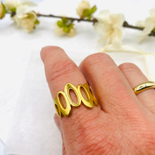 Load image into Gallery viewer, Gold Plated Wave Ring - Redeemed With Purpose
