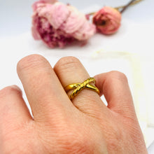 Load image into Gallery viewer, Gold Plated X Ring - Redeemed With Purpose
