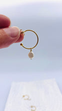 Load image into Gallery viewer, Pearl Drop Hoop - Redeemed With Purpose
