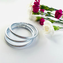 Load image into Gallery viewer, Kids Silver Braided Thai Bangles - Redeemed With Purpose
