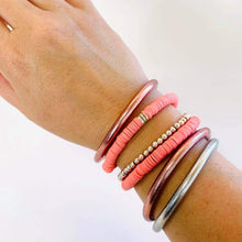 Load image into Gallery viewer, Rose Gold Leaf Filled Thai Bangles - Redeemed With Purpose

