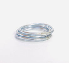 Load image into Gallery viewer, Silver Leaf Filled Thai Bangles Set of 3
