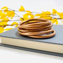 Load image into Gallery viewer, Matte Copper Dust Filled Thai Bangles image 1
