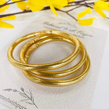 Load image into Gallery viewer, Gold Leaf Filled Thai Bangles - Redeemed With Purpose
