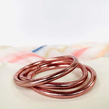Load image into Gallery viewer, Rose Gold Leaf Filled Thai Bangles - Redeemed With Purpose
